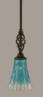 Elegante 1 Light Blue Mini-Pendant Light-80-DG-725 by Toltec Lighting