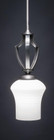 Zilo 1 Light White Mini-Pendant Light-561-GP-681 by Toltec Lighting