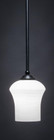 Zilo 1 Light White Mini-Pendant Light-560-MB-681 by Toltec Lighting