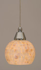 1 Light Beige Mini-Pendant Light-22-CH-405 by Toltec Lighting