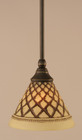 1 Light Brown Mini-Pendant Light-23-DG-7185 by Toltec Lighting