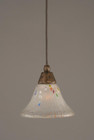 1 Light White Mini-Pendant Light-22-BRZ-751 by Toltec Lighting