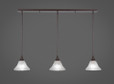 3 Light White Mini-Pendant Light-36-BRZ-751 by Toltec Lighting