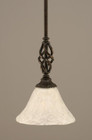 Elegante 1 Light White Mini-Pendant Light-80-DG-451 by Toltec Lighting