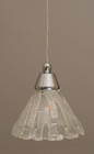 1 Light White Mini-Pendant Light-22-CH-7195 by Toltec Lighting