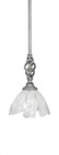 Elegante 1 Light White Mini-Pendant Light-80-AS-759 by Toltec Lighting