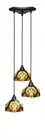 Europa 3 Light Ivory Mini-Pendant Light-28-DG-9945 by Toltec Lighting