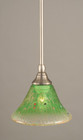 1 Light Green Mini-Pendant Light-23-BN-753 by Toltec Lighting