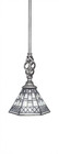 Elegante 1 Light Pewter Mini-Pendant Light-80-AS-9105 by Toltec Lighting