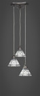 Europa 3 Light Pewter Mini-Pendant Light-28-BN-9105 by Toltec Lighting