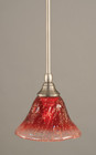 1 Light Red Mini-Pendant Light-23-BN-756 by Toltec Lighting