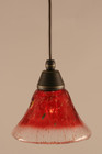 1 Light Red Mini-Pendant Light-22-DG-756 by Toltec Lighting