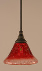 1 Light Red Mini-Pendant Light-23-DG-756 by Toltec Lighting