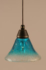 1 Light Blue Mini-Pendant Light-22-DG-458 by Toltec Lighting