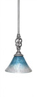 Elegante 1 Light Blue Mini-Pendant Light-80-AS-458 by Toltec Lighting