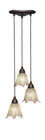 Europa 3 Light Cream Mini-Pendant Light-28-BRZ-1025 by Toltec Lighting