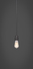 Vintage 1 Light Black Mini-Pendant Light-281-DG-AT18 by Toltec Lighting