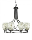 Capri 8 Light Gray Chandelier-908-DG-5054 by Toltec Lighting