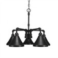 Vintage 5 Light Black Chandelier-285-DG-410 by Toltec Lighting