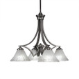 Zilo 4 Light White Chandelier-568-GP-751 by Toltec Lighting