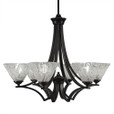 Zilo 6 Light Clear Chandelier-566-DG-7195 by Toltec Lighting