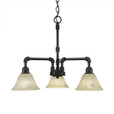 Vintage 3 Light White Chandelier-283-DG-508 by Toltec Lighting