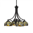 Zilo 4 Light Ivory Chandelier-568-DG-9945 by Toltec Lighting