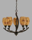 Bow 5 Light Gold Chandelier-275-BC-4175 by Toltec Lighting