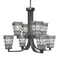Apollo 8 Light Pewter Chandelier-578-GP-9104 by Toltec Lighting