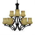 Zilo 9 Light Tan Chandelier-569-MB-680 by Toltec Lighting