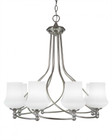 Capri 8 Light Tan Chandelier-908-BN-681 by Toltec Lighting