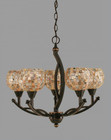 Bow 5 Light Beige Chandelier-275-BC-407 by Toltec Lighting