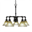 Vintage 3 Light Amber Chandelier-285-DG-750 by Toltec Lighting