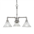 Vintage 3 Light White Chandelier-283-AS-7195 by Toltec Lighting
