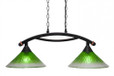 Island Light 2 Light Green Pendant Light-872-BC-447 by Toltec Lighting