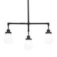 Meridian 3 Light Black Pendant Light-1243-DG-470 by Toltec Lighting