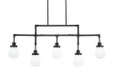 Meridian 5 Light Black Pendant Light-1235-DG-470 by Toltec Lighting