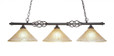 Elegante 3 Light Amber Pendant Light-866-DG-700 by Toltec Lighting