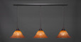 3 Light Rust Pendant Light-48-DG-58319 by Toltec Lighting