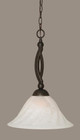 Bow 1 Light White Pendant Light-271-DG-5731 by Toltec Lighting