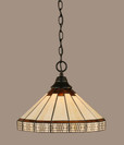 1 Light Brown Pendant Light-10-MB-964 by Toltec Lighting