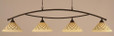 Bow 4 Light Brown Pendant Light-874-DG-718 by Toltec Lighting