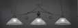 Curl 3 Light White Pendant Light-353-MB-711 by Toltec Lighting