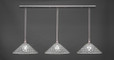 3 Light White Pendant Light-48-BN-411 by Toltec Lighting