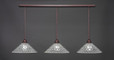 3 Light White Pendant Light-48-BRZ-411 by Toltec Lighting