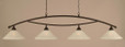 Bow 4 Light White Pendant Light-874-DG-411 by Toltec Lighting