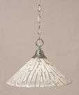 1 Light White Pendant Light-10-CH-719 by Toltec Lighting