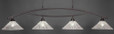 Bow 4 Light White Pendant Light-874-DG-719 by Toltec Lighting
