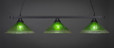 Square 3 Light Green Pendant Light-803-MB-717 by Toltec Lighting