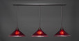 3 Light Red Pendant Light-48-DG-716 by Toltec Lighting